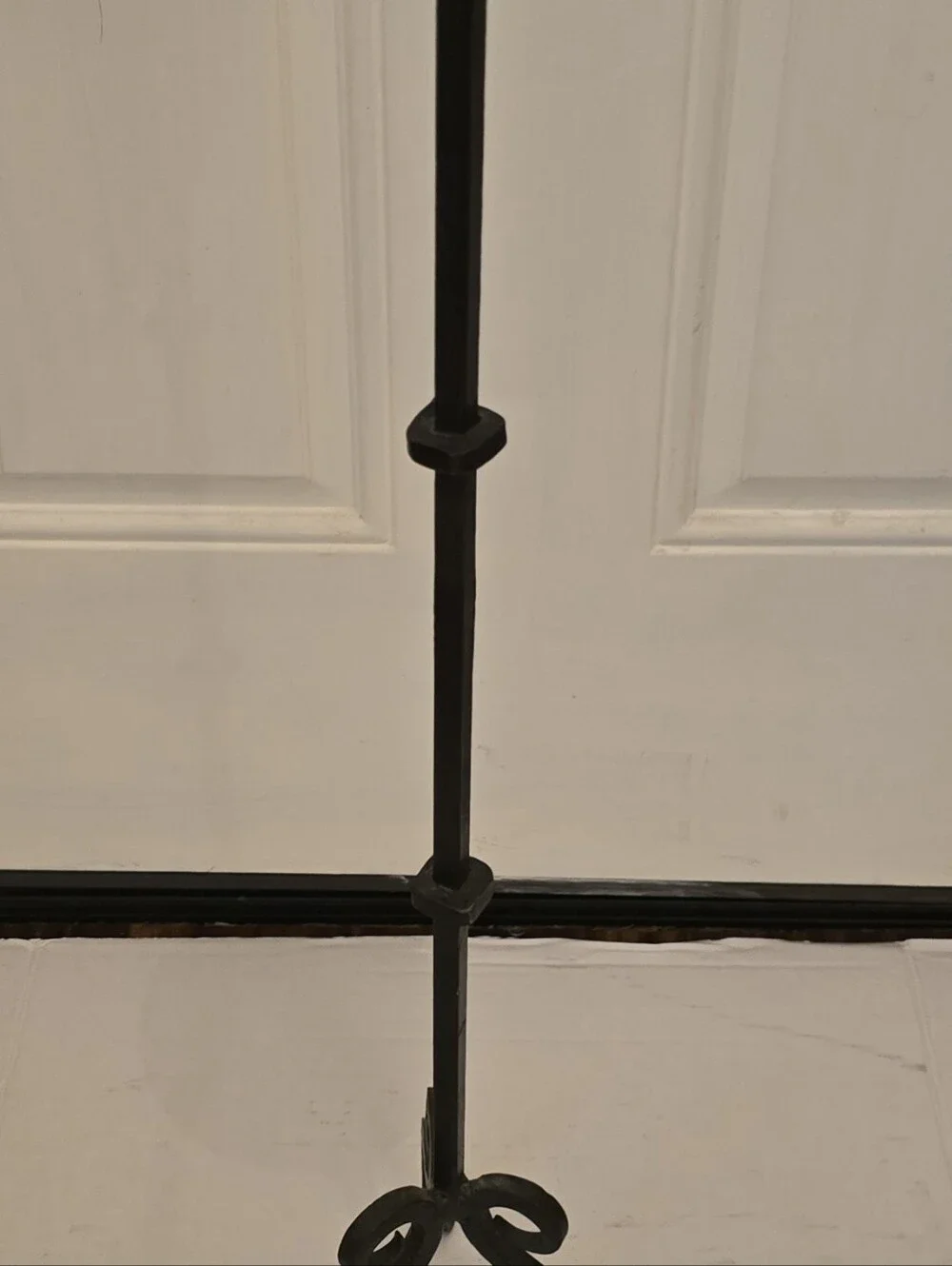 Candle Holder Pedestal Floor Pillar Vintage Metal 30 Inches Tall Cup Holder